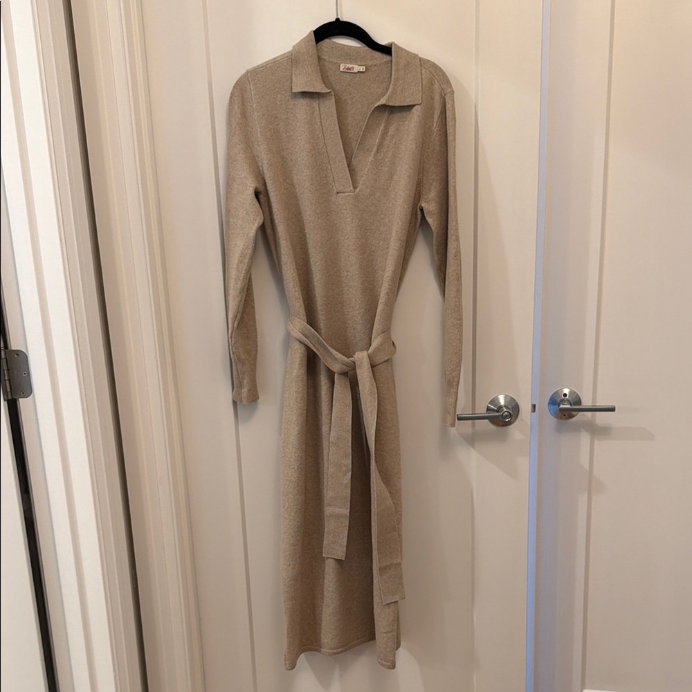 Faherty Tan Knit Dress